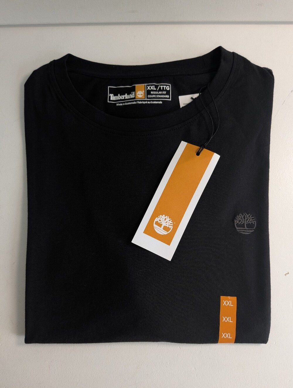 Timberland Men's Black Regular Fit Crew Neck Logo T Shirt Size XXL Work casual